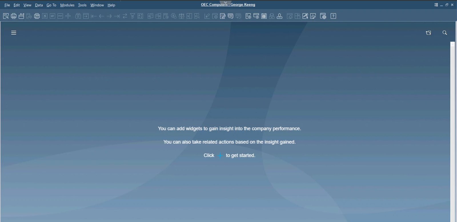 SAP Business One running inside a browser tab through AppLite